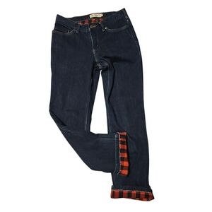 CARHARTT Original Fit Flannel Lined Straight Leg  Jeans 6 Tall